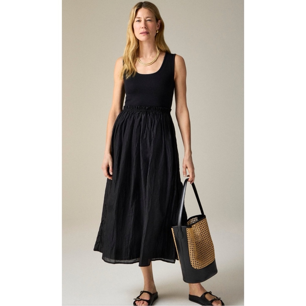 J. Crew Gathered-Waist Mixy Dress